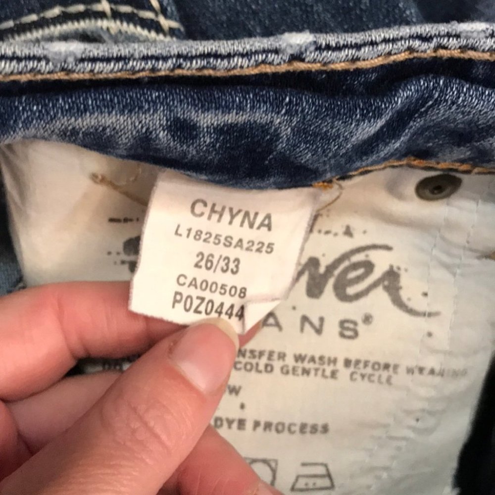 Silver Distressed CHYNA Jeans - Picture 14 of 16